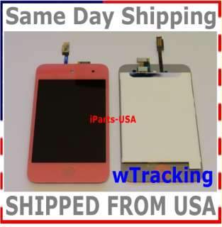   LCD Display Screen & Home Button for Apple iPod Touch 4th Gen , Pink