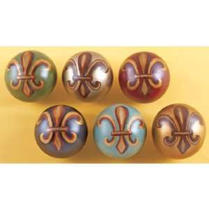    Sets of 6 the Fleur de lis Decorative Balls 