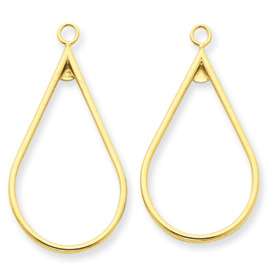 New Stunning 14k Gold Polished Dangle Earring Jackets  