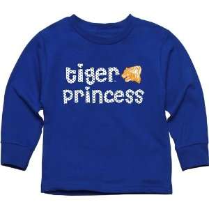   Tigers Toddler Princess Long Sleeve T Shirt   Royal Blue Sports
