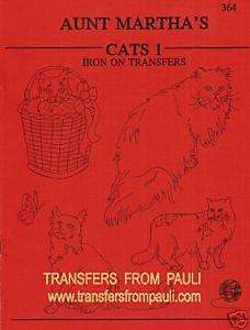 Domestic Cats Aunt Marthas Embroidery Transfer Booklet  