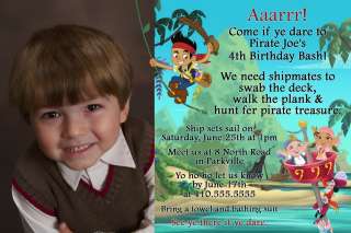 Personalized Jake and the Neverland Pirates Invitation  