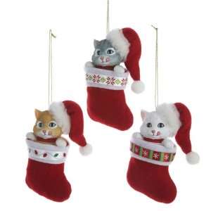  Club Pack of 18 Kitty Cats in Stockings Christmas 