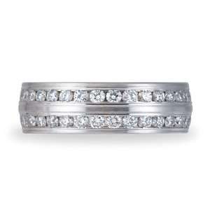  Benchmark 1.25 CT Diamond Band 6mm   14k White Gold 