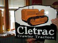   Cleveland Tractor 2 Sided Replica Old Style Sign Like Porcelain Oliver