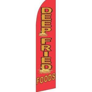    Deep Fried Foods Red/Gold Swooper Feather Flag