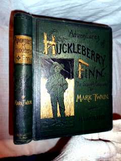 1885 HUCKLEBERRY FINN MARK TWAIN 1ST EDITION 1ST ISSUE 174 ILLUS TOM 