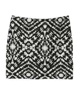 Black Pattern (Black) Printed Tube Mini Skirt  249329409  New Look