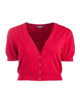 Pink (Pink) Inspire Red Cropped Short Sleeve Cardigan  235904070 