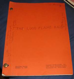 1968 Orig Script The 1,000 Plane Raid Gavin Macleod  