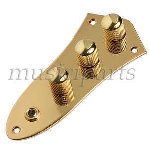 gold Plated Wired Control Plate for Fender Jazz bass  