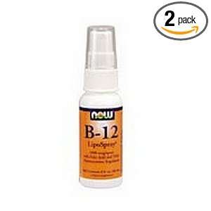  NOW Foods B 12, 2 Ounces Lipospray (Pack of 2) Health 