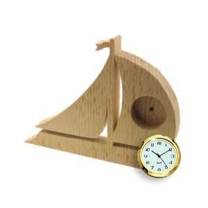  Sailboat   Wood and Clock