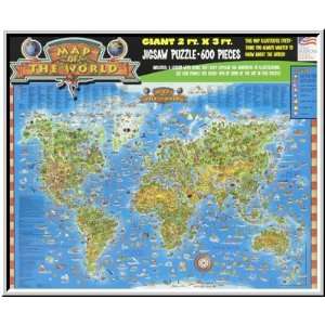  Map of the World Jigsaw Puzzle Toys & Games