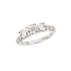 carat three stone diamond 14k white gold engagement ring