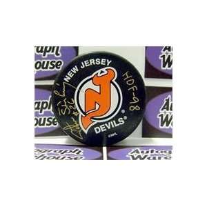 Peter Stastny autographed New Jersey Devils Hockey Puck  