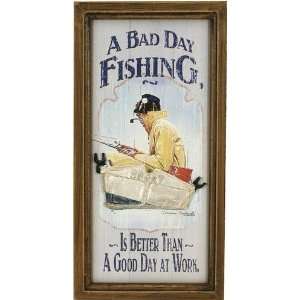 Rivers Edge Small Bad Day Fishing 3D Pub Sign  Sports 