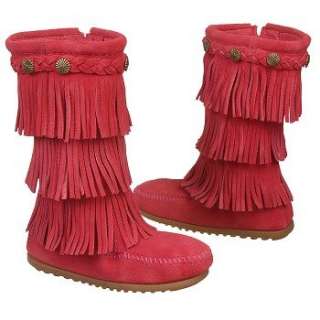   Minnetonka Moccasin  3Layer Fringe Bt Tod/Pre Hot Pink Shoes