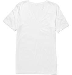 Zimmerli Royal Classic Cotton V Neck T Shirt