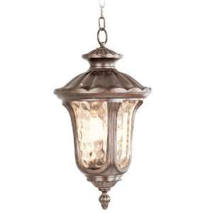   Glass Cast Aluminum Moroccan Gold Outdoor Hanging Lantern 7658 50