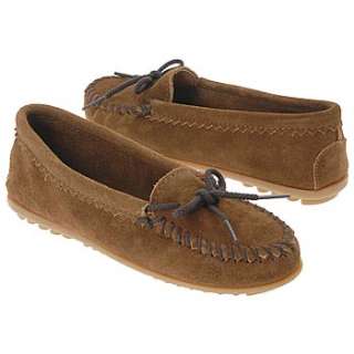 Womens Minnetonka Moccasin Suede Skimmer Moc Dusty Brown Shoes 