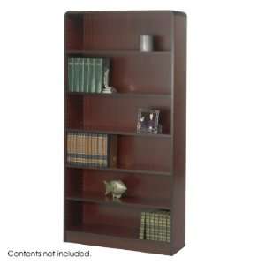  Wood Bookcases 6 Shelf Radius Edge Veneer Bookcase 