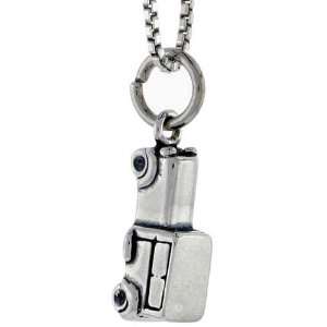   Mid size Vehicle Pendant (w/ 18 Silver Chain), 1/2 inch (13mm) tall