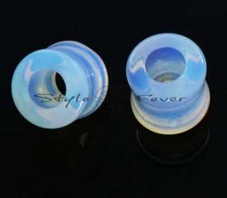 10 mm Ear Plug Flesh Tunnel Ohr Opal Opalisierend  