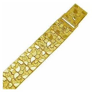 14K Yellow Gold Nugget Bracelet Mens Jewelry 7 Jewelry 