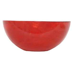   Art Glass Large Watermelon Red Salad Bowl 11.5D, 5H