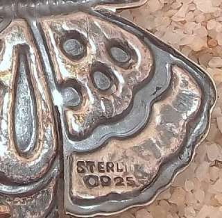 Unique Early Joy Mex Sterling Butterfly Brooch Pin  
