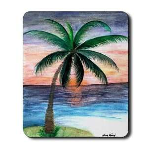  Sunset Palm Art Mousepad by 