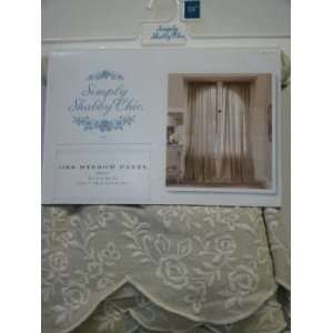  Simply Shabby Chic® Linen Embroidary Window Panel 