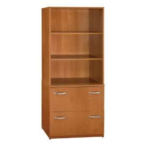   Wall System Lateral File Storage, Natural Cherry