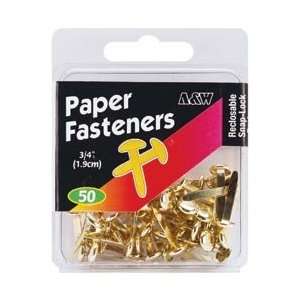 Office Supplies Paper Fasteners .75 50/Pkg 24124; 6 Items/Order