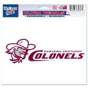 Eastern Kentucky Colonels Official 4.5x6 NCAA Car Window Cling Decal
