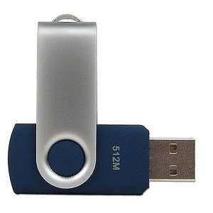  USB 2.0 512MB Portable Flash Disk (Blue) Electronics