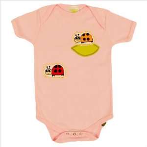  Organic Cotton Infant One Piece with Lady Bug Appliqués 