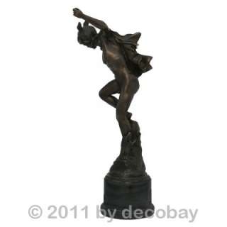 Bronze Figur Hermes Götterbote Bronzefigur Statue Gott  