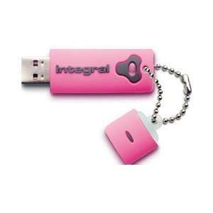  Integral USB 2.0 Splash Drive, 2GB, Pink, Shock and Water 