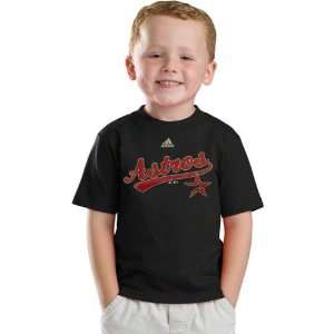 Houston Astros Black Adidas New Script Kids 4 7 T Shirt 