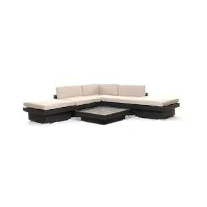  Algiers All weather Resin Wicker Patio Furniture Sectional 