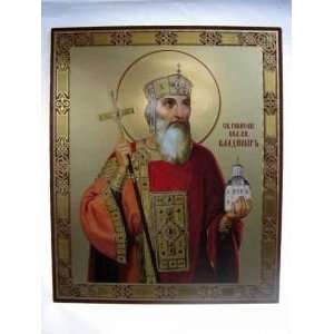  St LORD VLADIMIR Orthodox Icons Wood 6x7in 15x18cm 