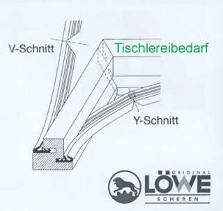 Schere Löwe 4104 VR Dichtungsprofilschere V Schnitt  