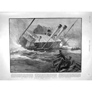  1898 Ship Wreck Channel Queen Guernsey Fisherman Boat