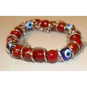  Best quality Evil Eye Bracelet with real stone and glass 