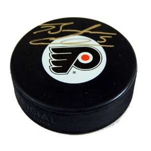  Braydon Coburn Autographed Philadelphia Flyers NHL Puck 