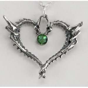   Faceted Emerald Green Quartz The Silver Dragon Jewelry