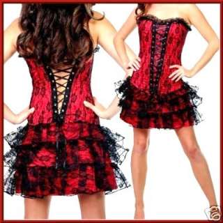 Burlesque Moulin Rouge Lolita FANCY DRESS Corset & Tutu  