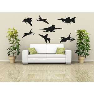 Military Wall Art   7 Assorted Militay Planes Each Plane Range in Size 